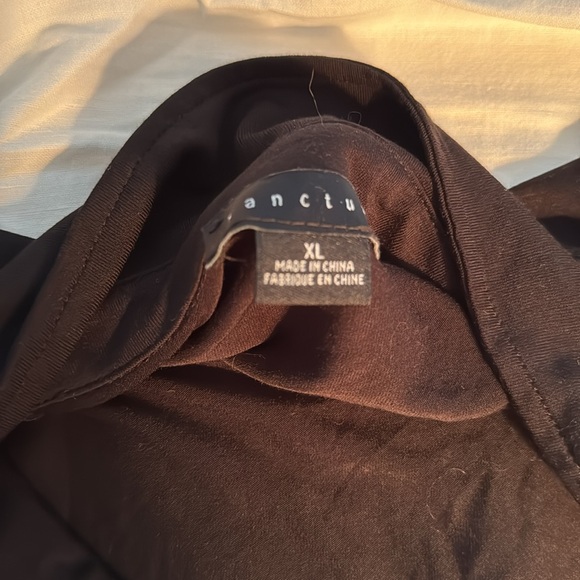 Sanctuary black polo, button down with ruching, xl - Picture 7 of 7